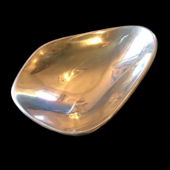 POLISHED SILVER TONE SERVING DISH ACCENT BOWL - Picture 3 of 6